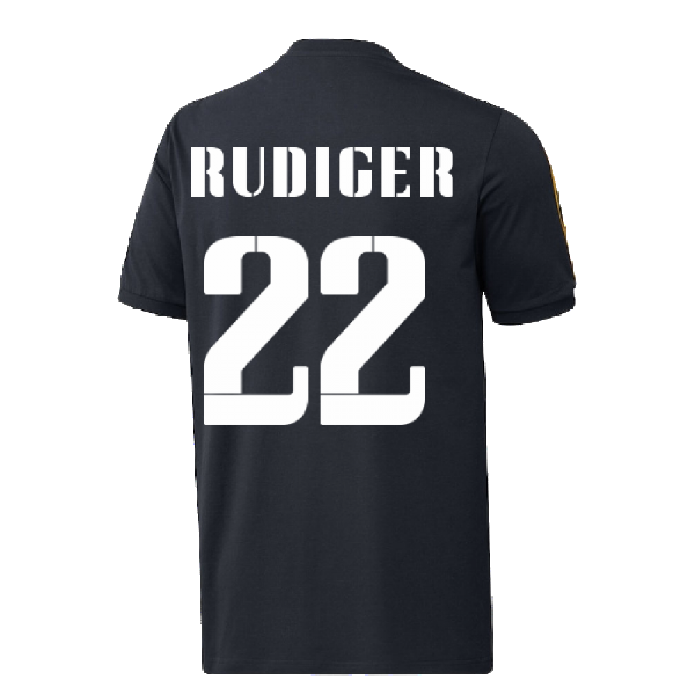 2022-2023 Real Madrid DNA 3S Tee (Navy) (RUDIGER 22)