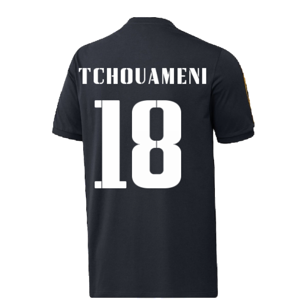 2022-2023 Real Madrid DNA 3S Tee (Navy) (TCHOUAMENI 18)