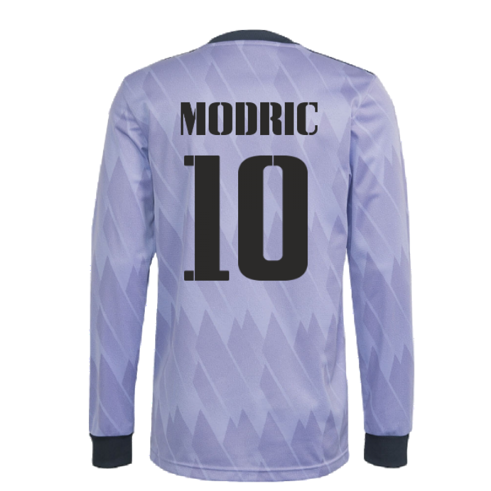 2022-2023 Real Madrid Long Sleeve Away Shirt (MODRIC 10)