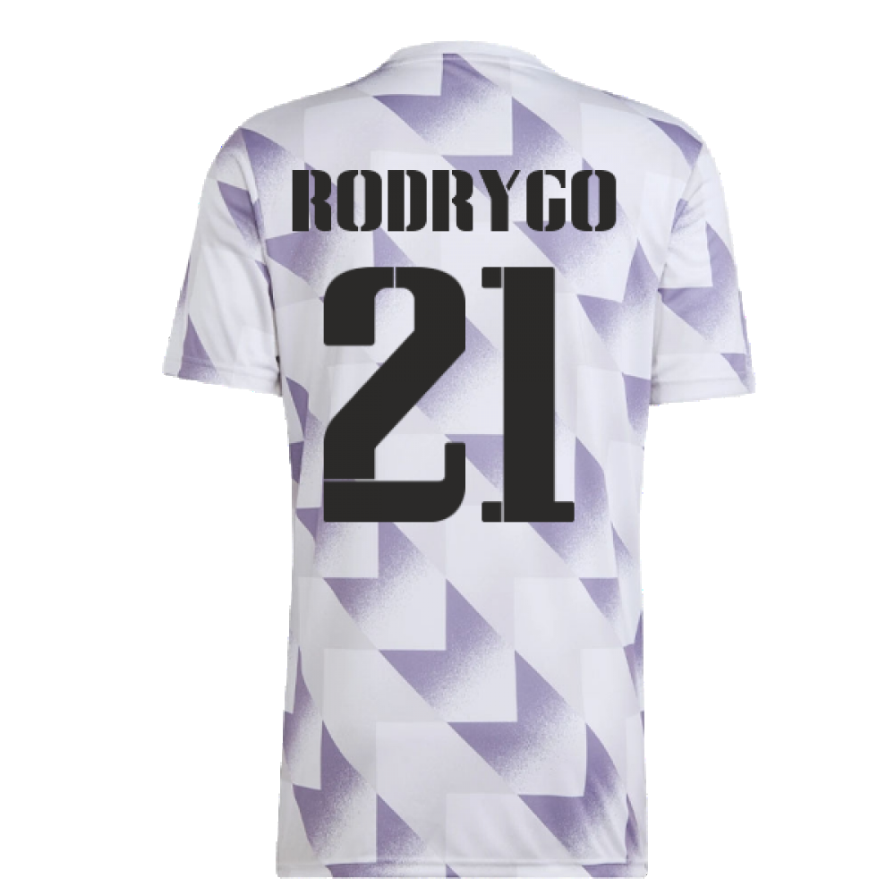 2022-2023 Real Madrid Pre-Match Shirt (White) (RODRYGO 21)