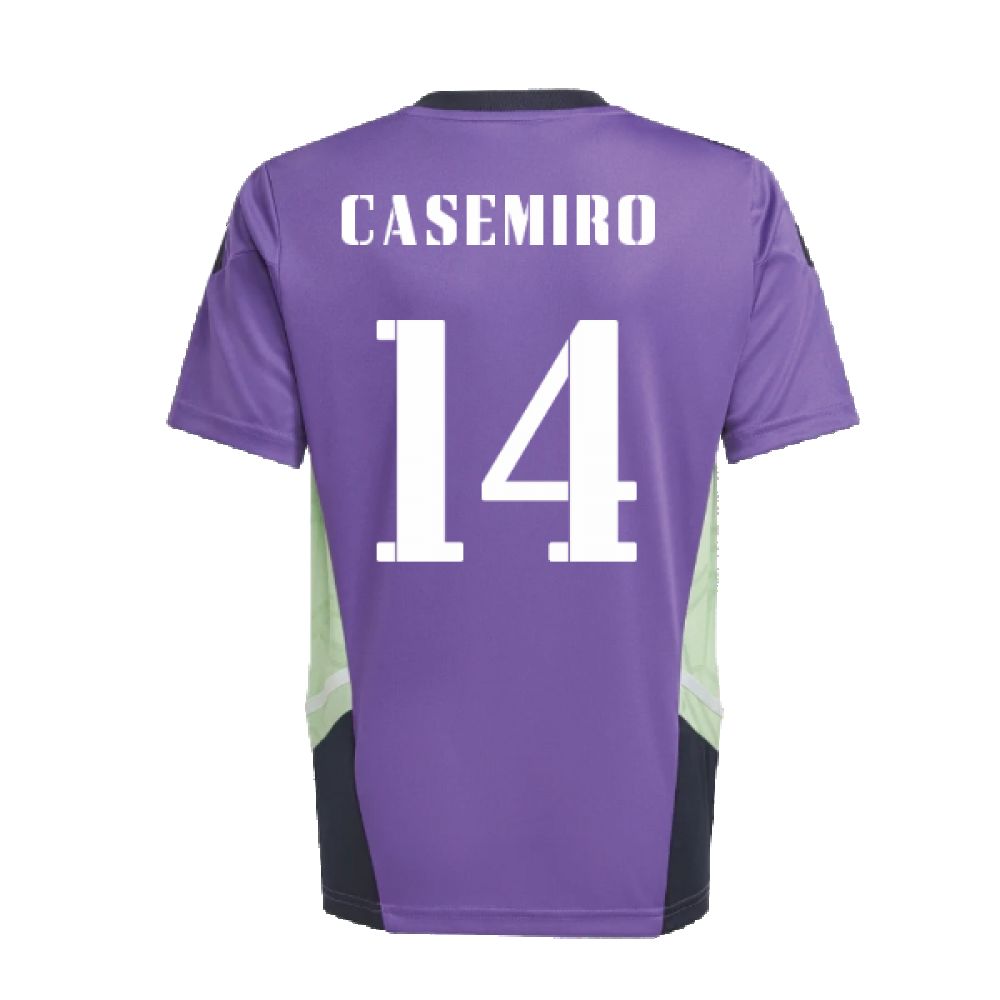 2022-2023 Real Madrid Training Jersey (Purple) - Kids (CASEMIRO 14)