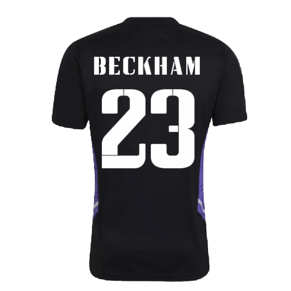 2022-2023 Real Madrid Training Shirt (Black) (BECKHAM 23)