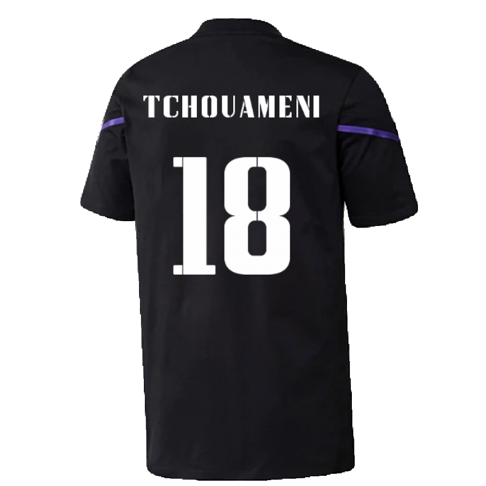 2022-2023 Real Madrid Training Tee (Black) (TCHOUAMENI 18)