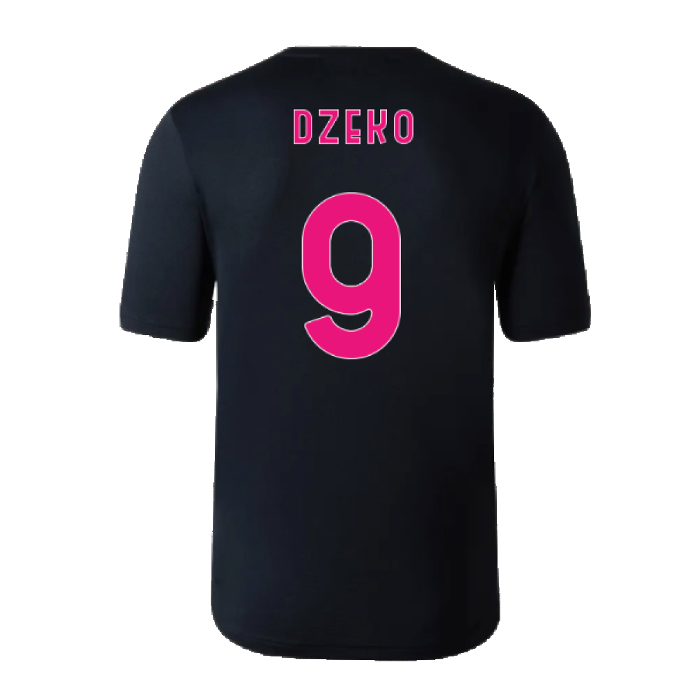 2022-2023 Roma Pre-Game Jersey Third (Black) (DZEKO 9)