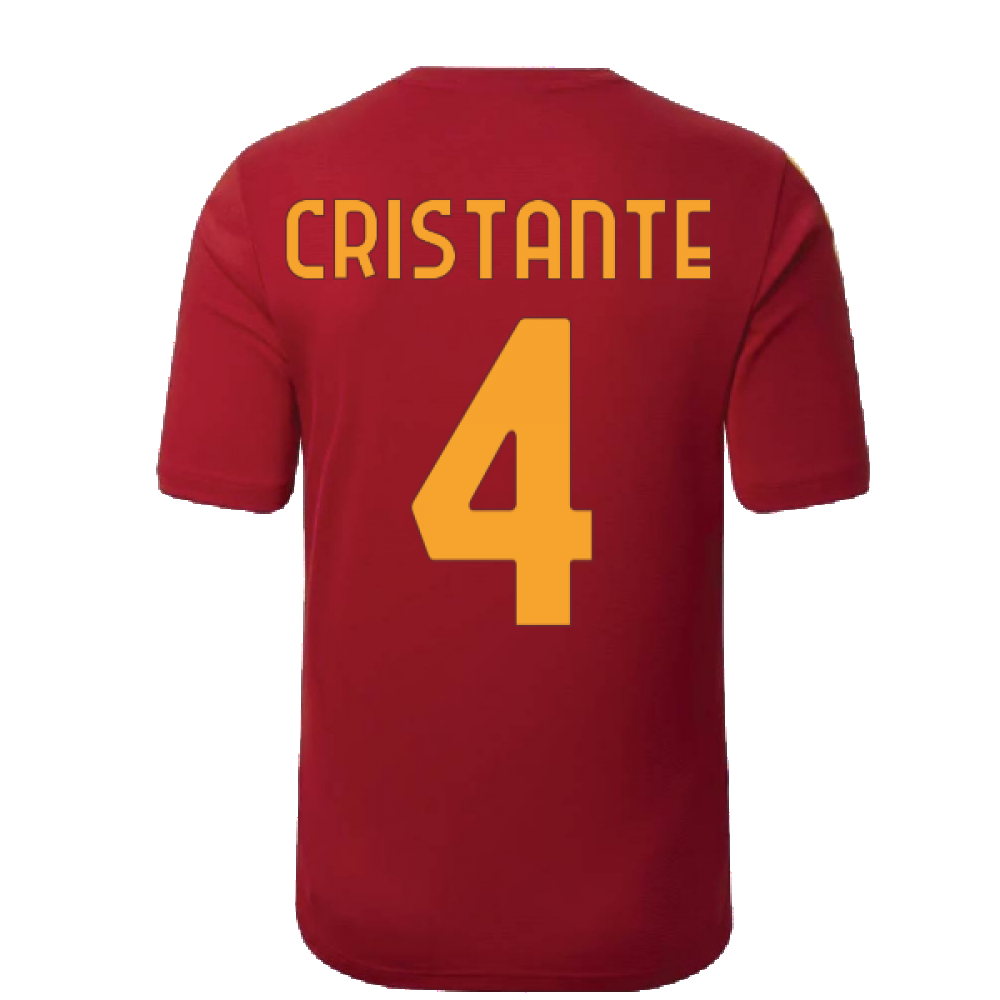 2022-2023 Roma Pre-Game Warmup Jersey (Home) (CRISTANTE 4)