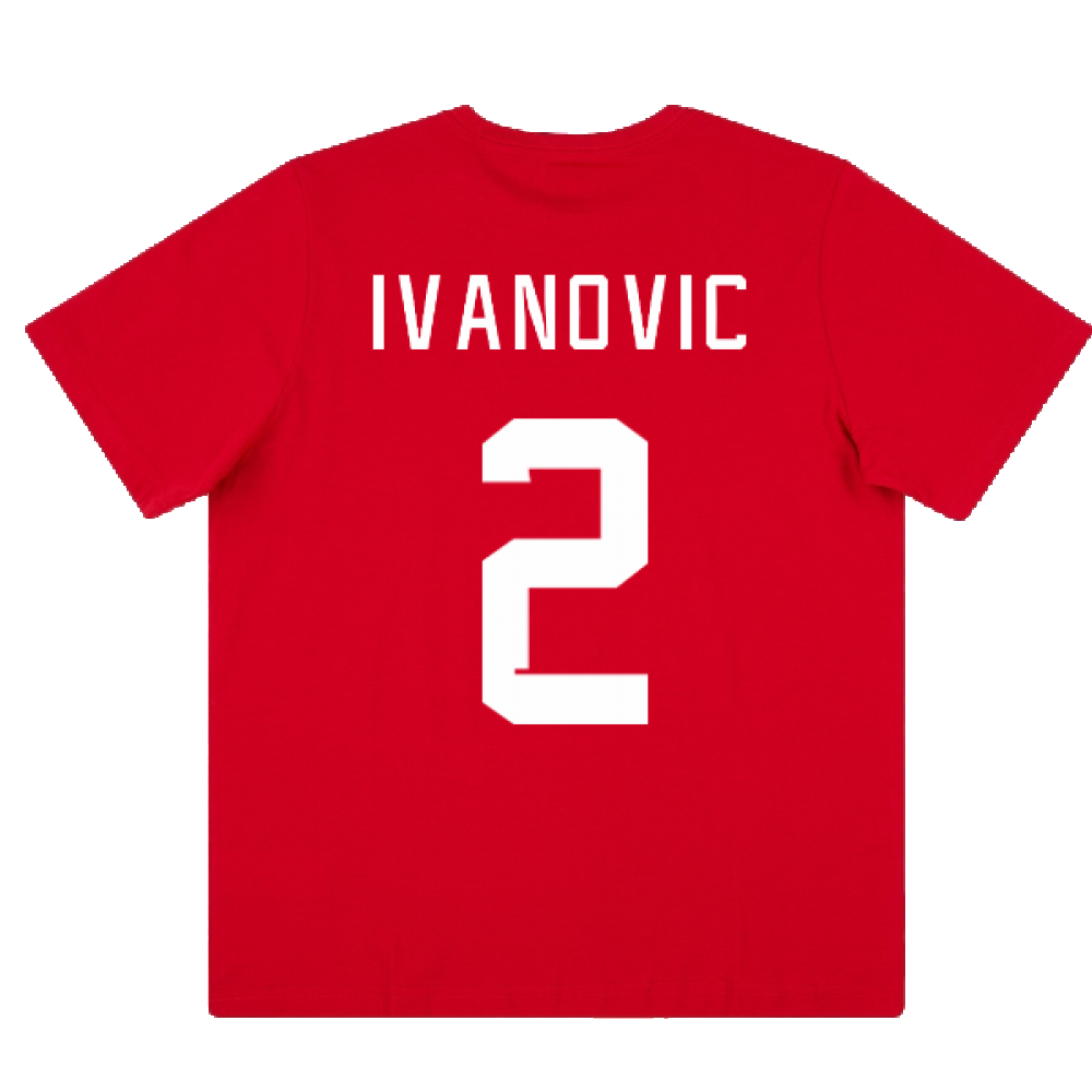 2022-2023 Serbia Ftbl Core Tee (Red) (IVANOVIC 2)