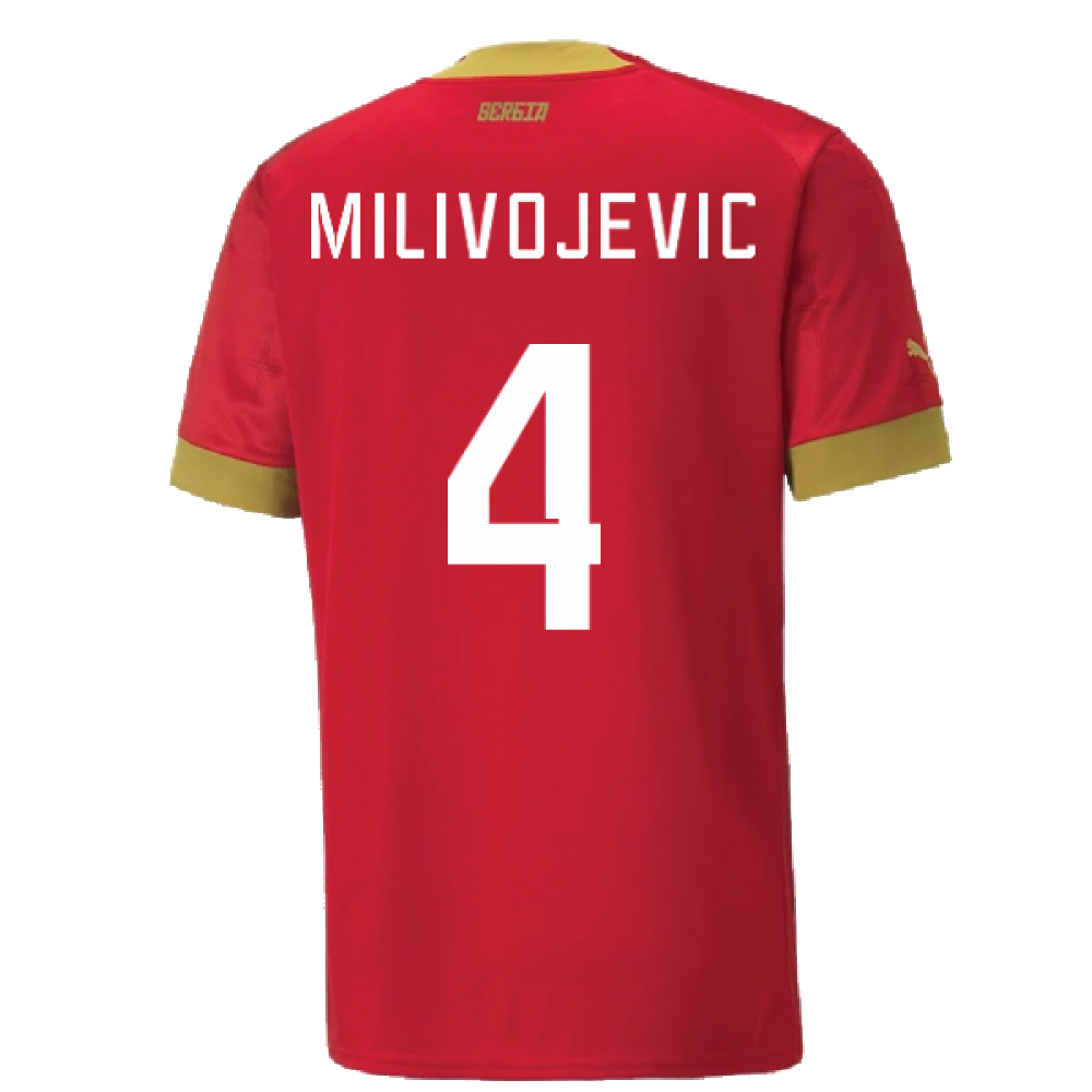 2022-2023 Serbia Home Shirt (MILIVOJEVIC 4)