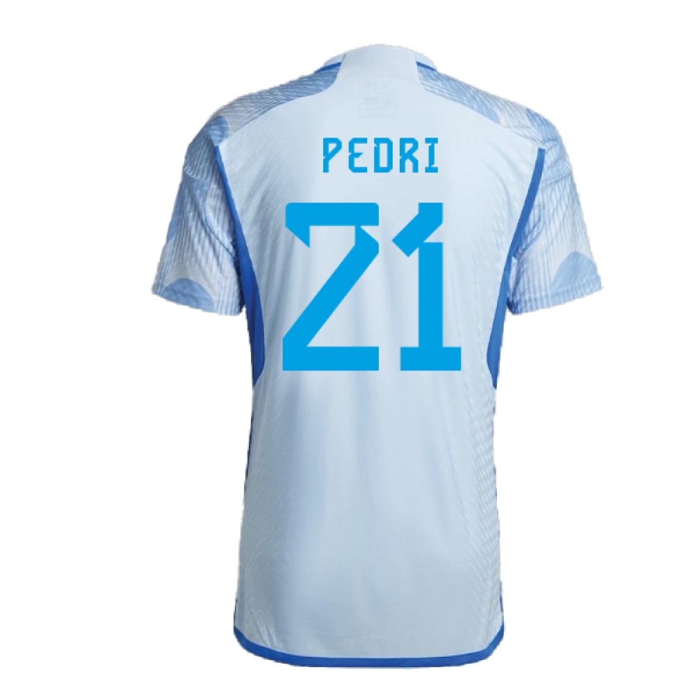 2022-2023 Spain Authentic Away Shirt (PEDRI 21)