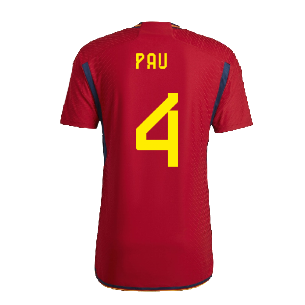 2022-2023 Spain Authentic Home Shirt (Pau 4)