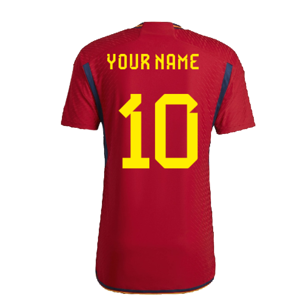 2022-2023 Spain Authentic Home Shirt (Your Name)