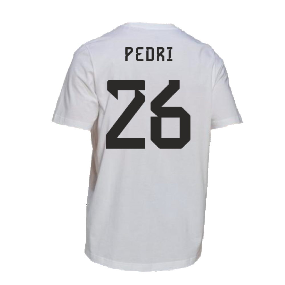 2022-2023 Spain DNA Graphic Tee (White) (Pedri 26)