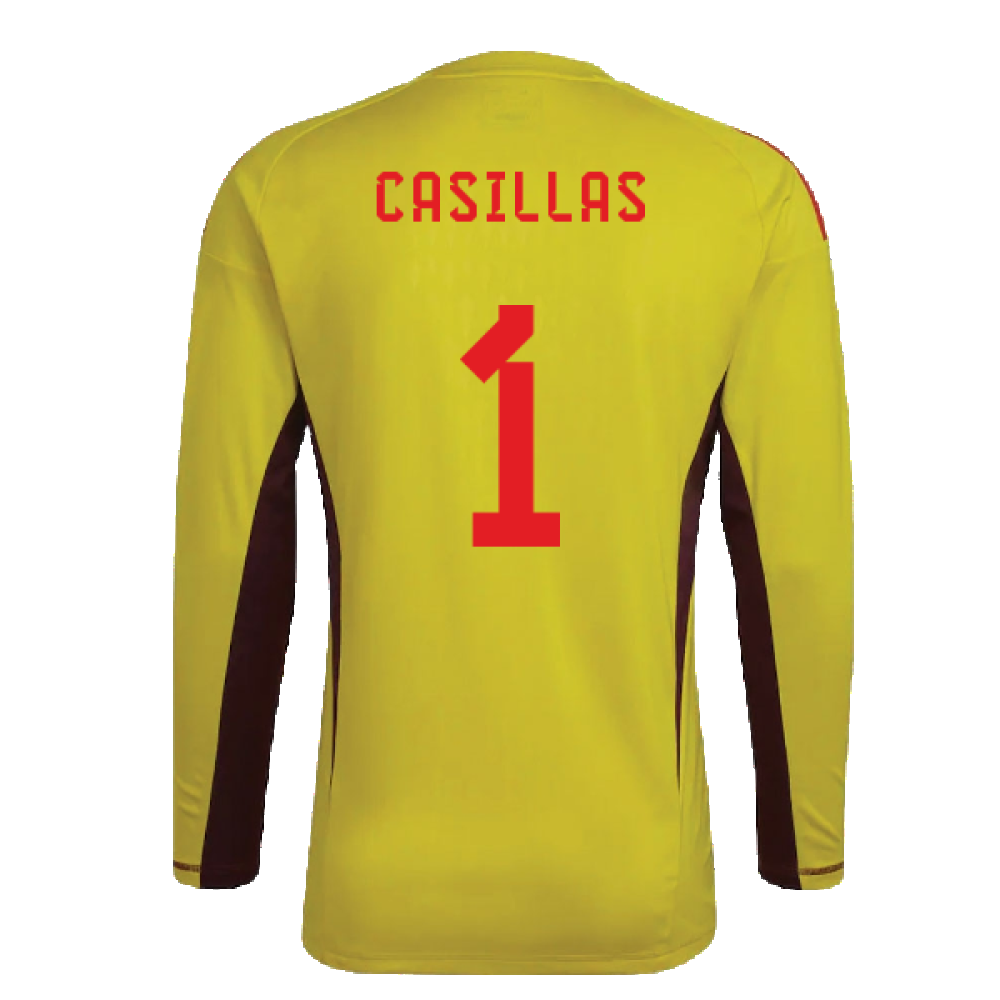 2022-2023 Spain Home Goalkeeper Shirt (Yellow) (Casillas 1)