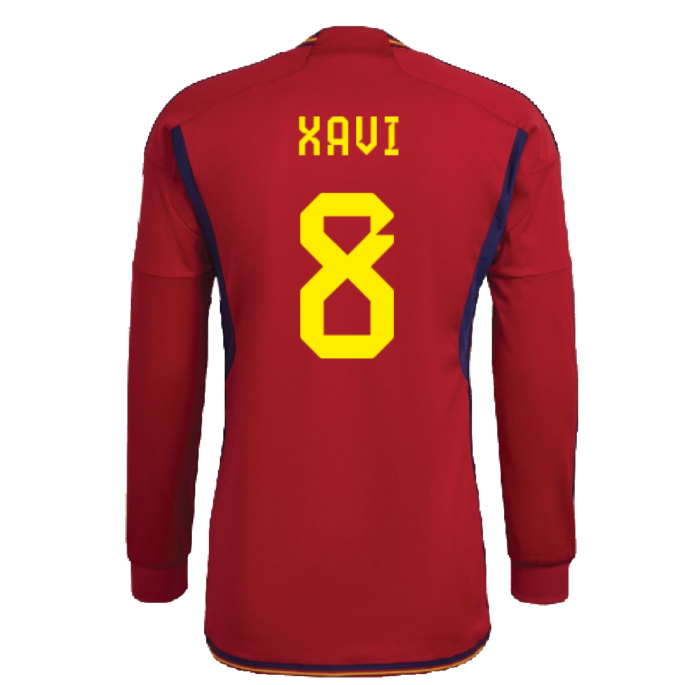 2022-2023 Spain Long Sleeve Home Shirt (XAVI 8)