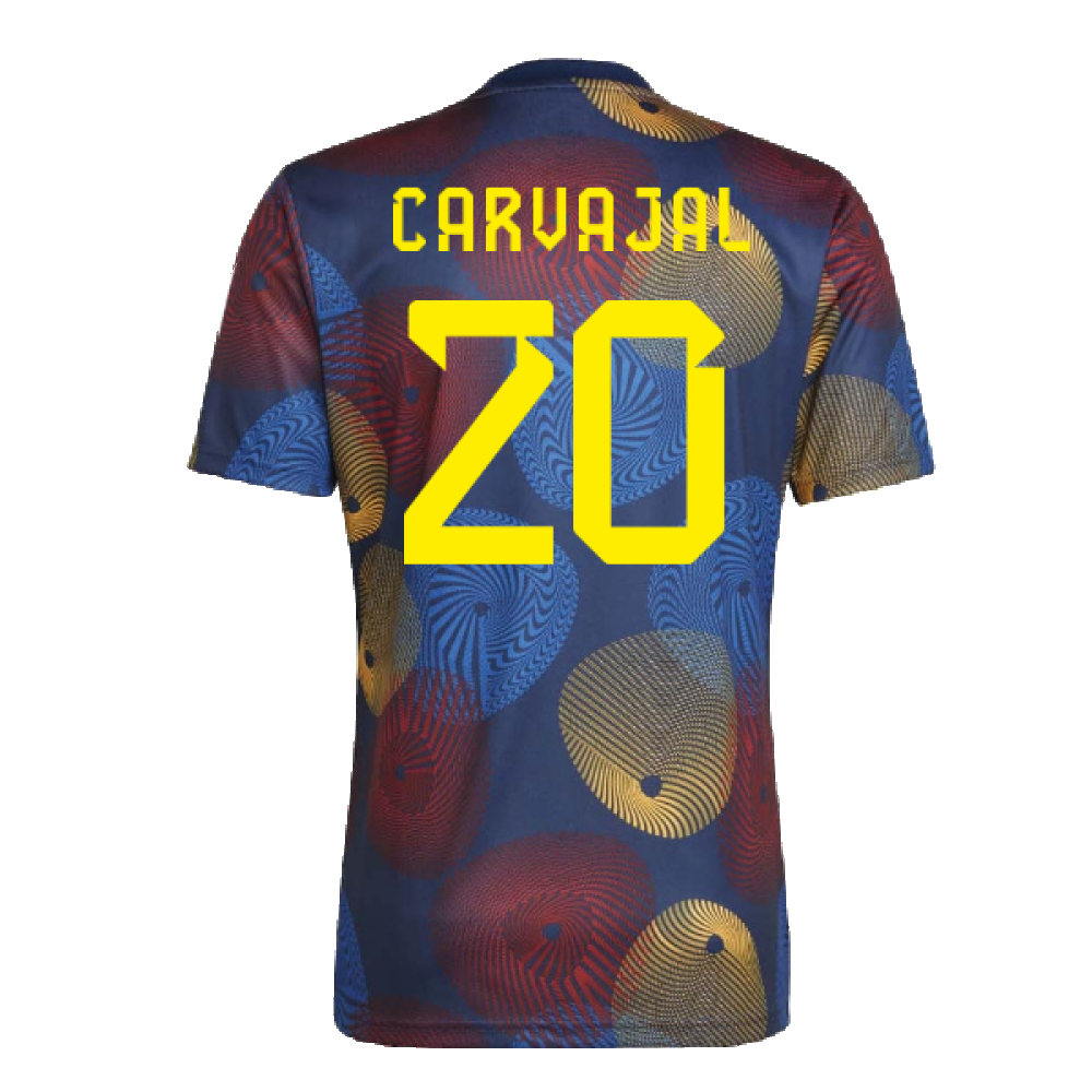 2022-2023 Spain Pre-Match Shirt (Navy) (CARVAJAL 20)