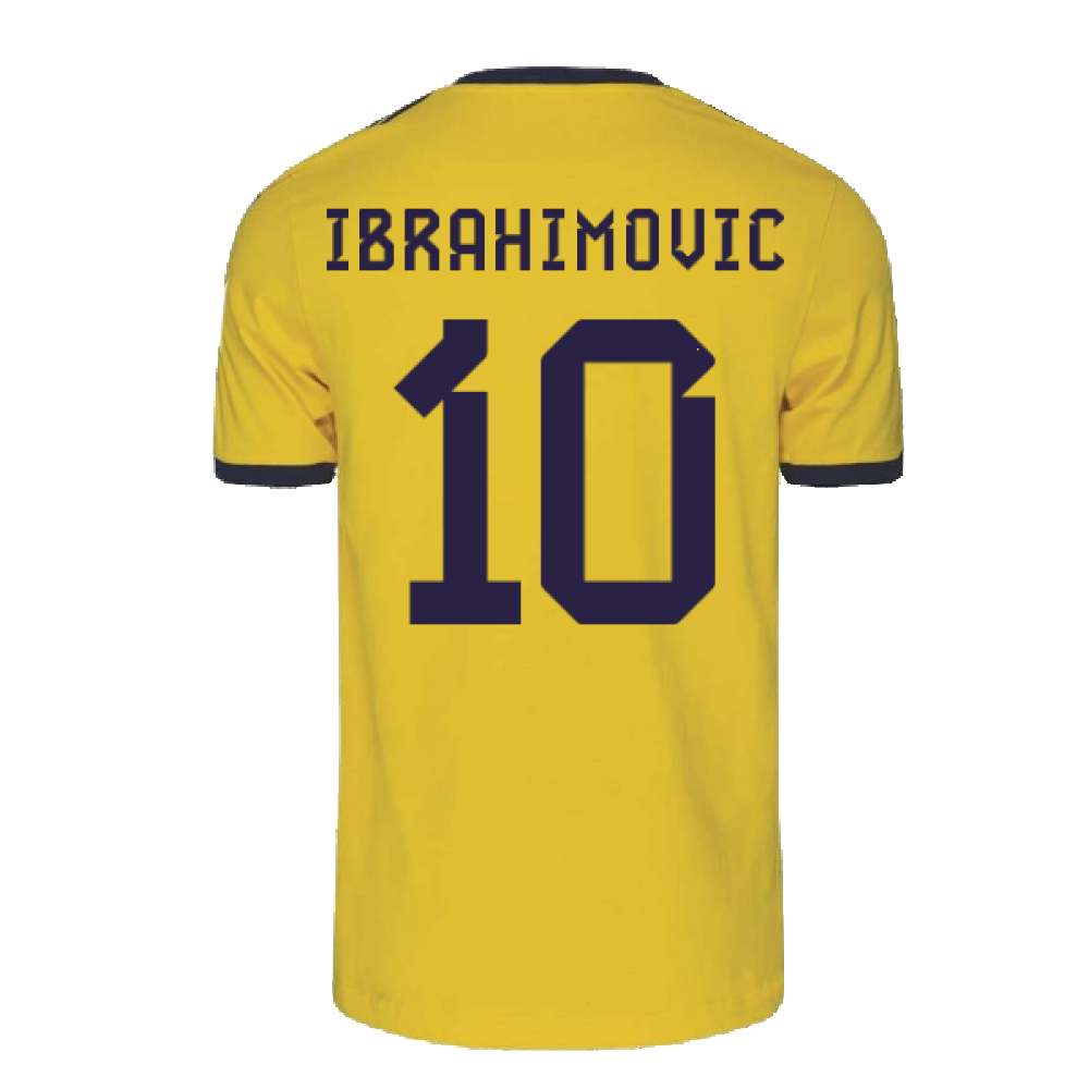 2022-2023 Sweden DNA 3S Tee (Yellow) (IBRAHIMOVIC 10)