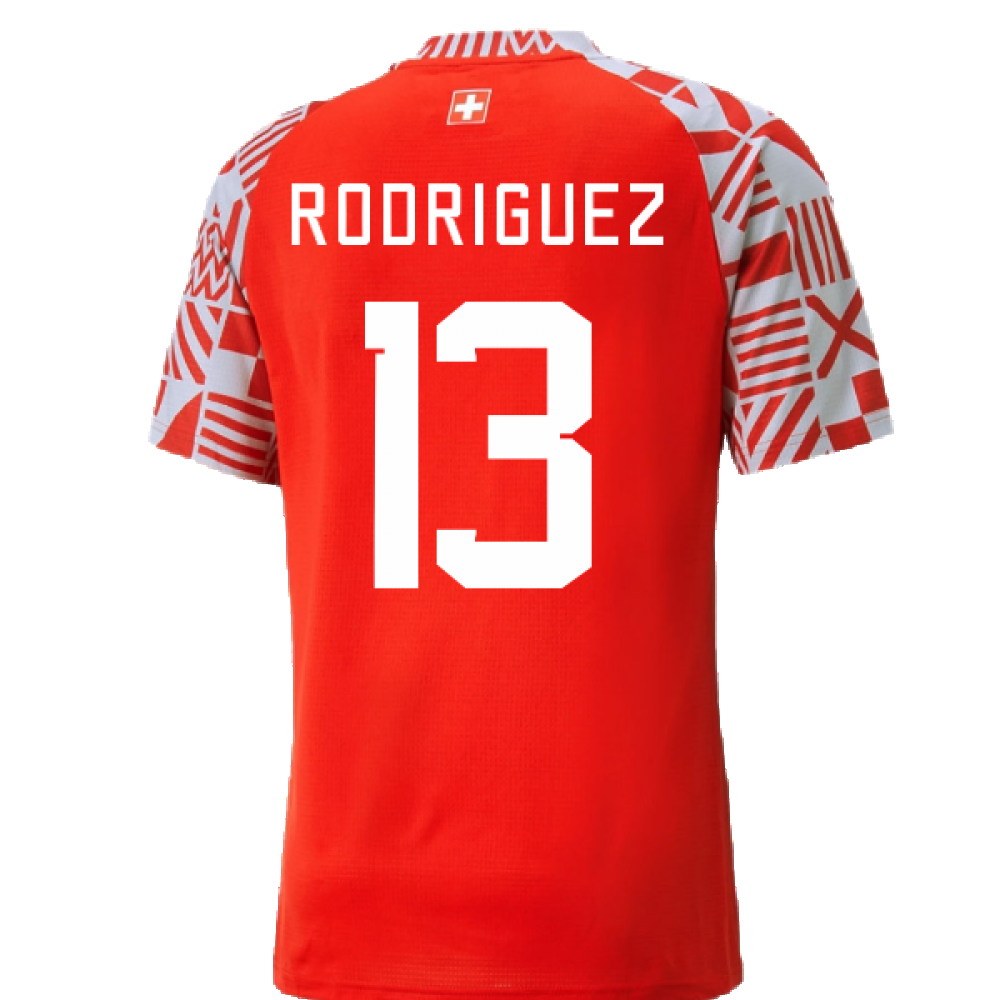 2022-2023 Switzerland Pre-Match Jersey (Red) (Rodriguez 13)