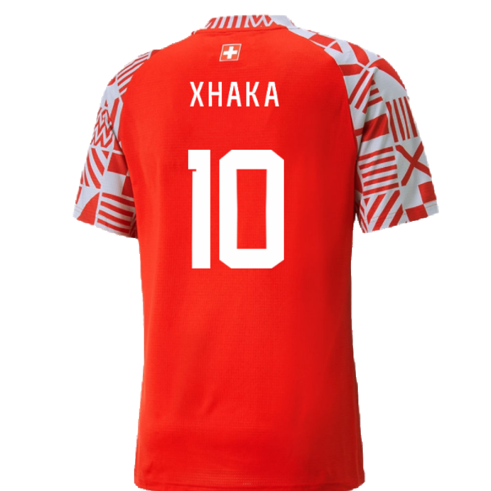 2022-2023 Switzerland Pre-Match Shirt (Red) (Xhaka 10)