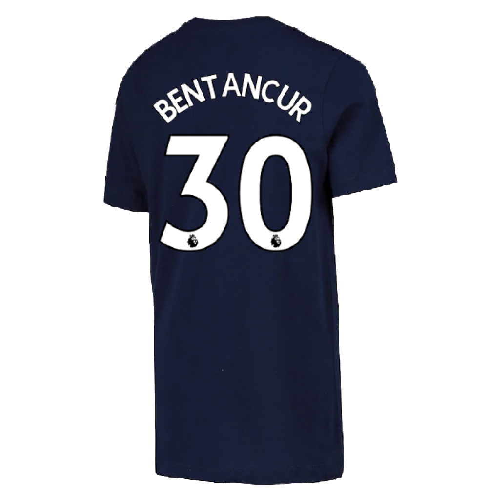 2022-2023 Tottenham Swoosh Tee (Navy) (BENTANCUR 30)