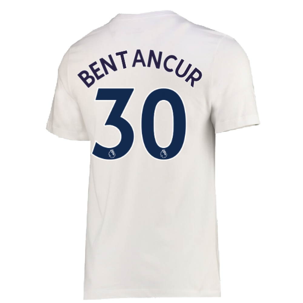 2022-2023 Tottenham Swoosh Tee (White) - Kids (BENTANCUR 30)