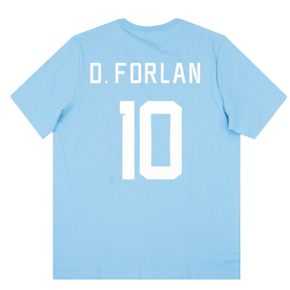 2022-2023 Uruguay FtblCore Tee (Blue) (D. FORLAN 10)