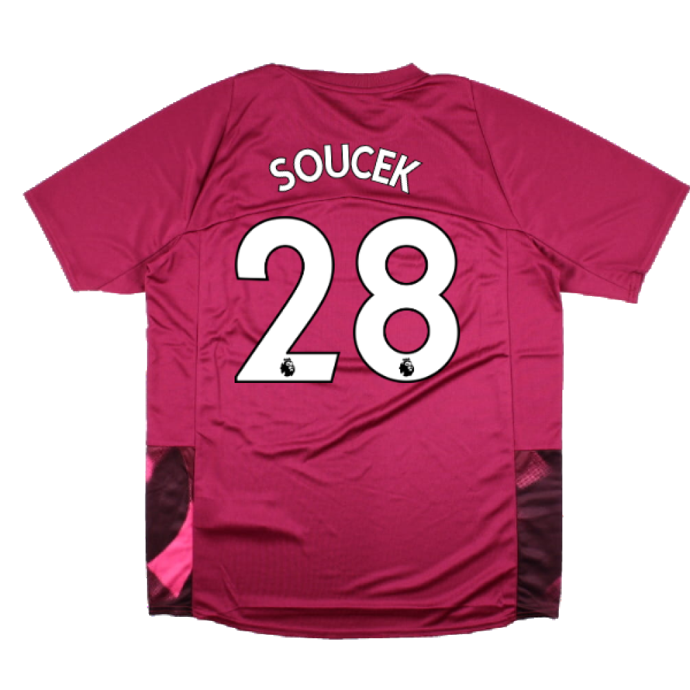 2022-2023 West Ham Training Jersey (S) - Red Plum (SOUCEK 28)