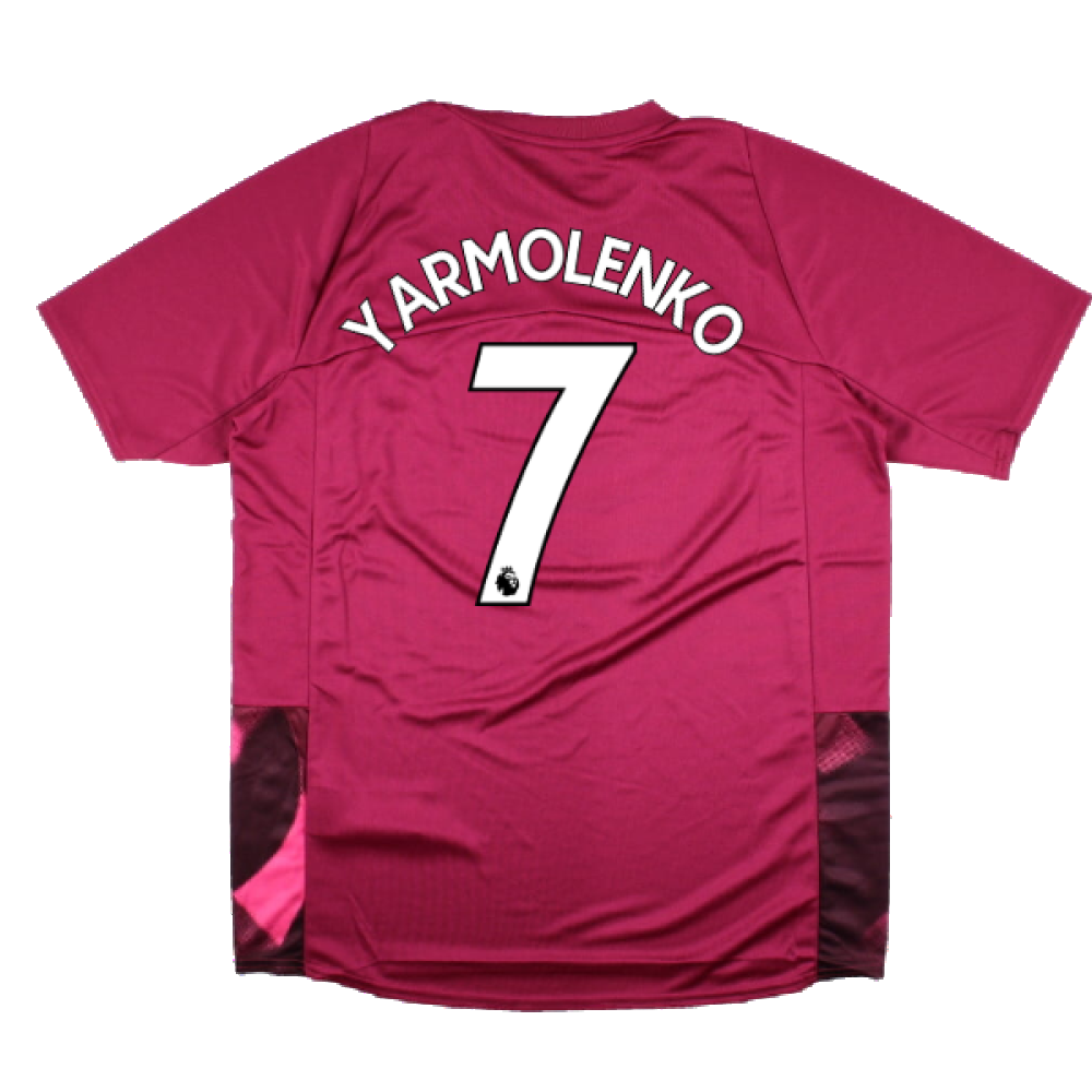 2022-2023 West Ham Training Jersey (S) - Red Plum (YARMOLENKO 7)