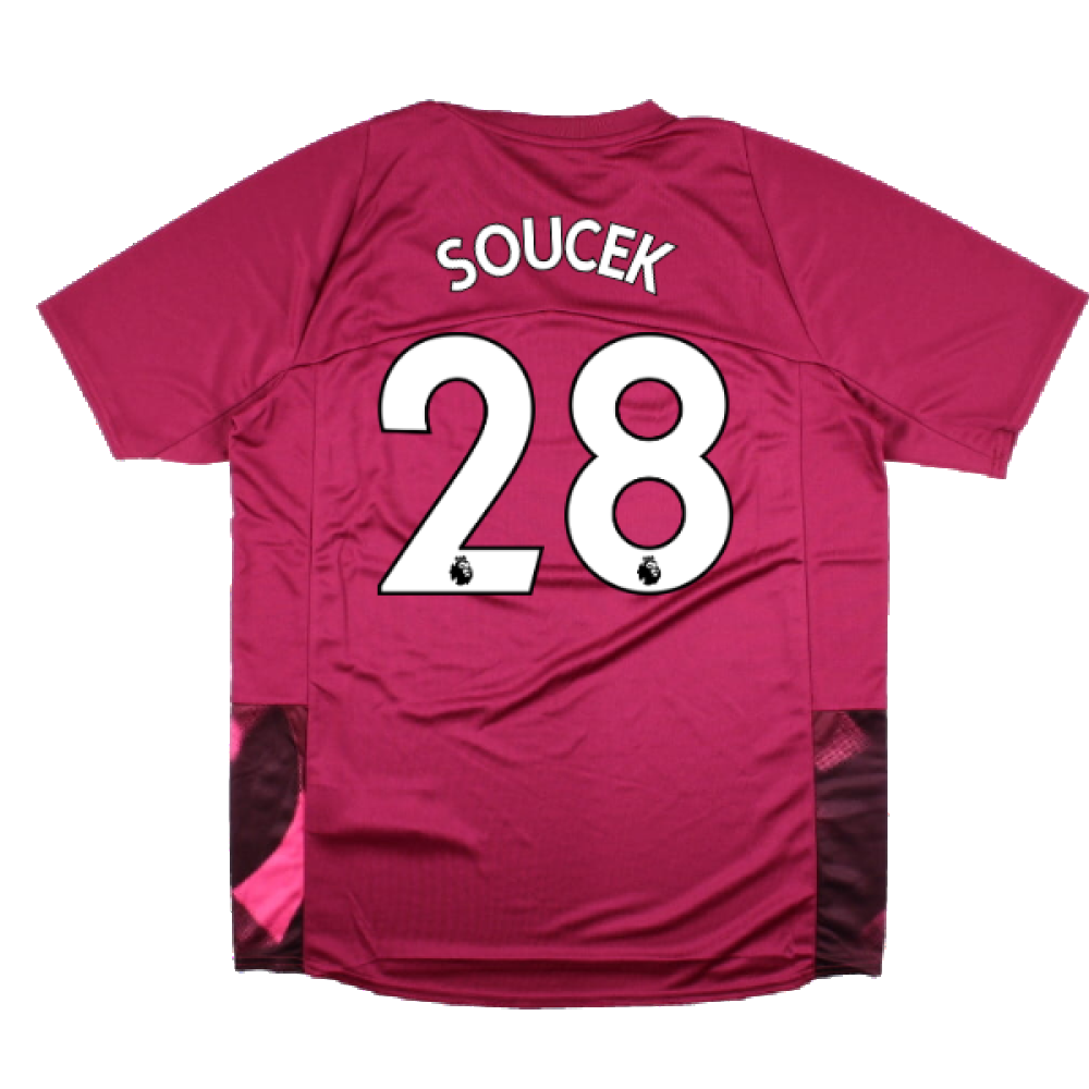 2022-2023 West Ham Warm Up Jersey (Grape Wine) (SOUCEK 28)