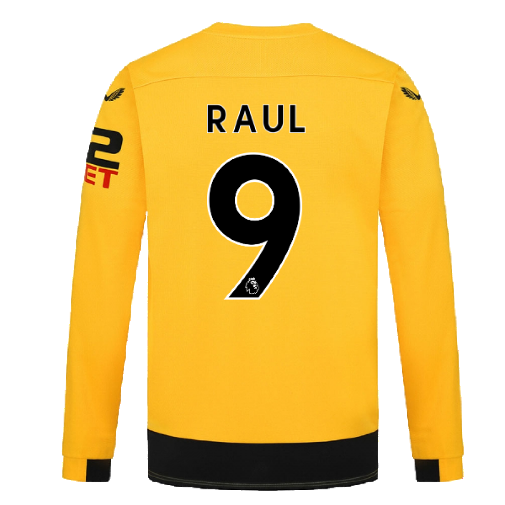 2022-2023 Wolves Long Sleeve Home Shirt (RAUL 9)