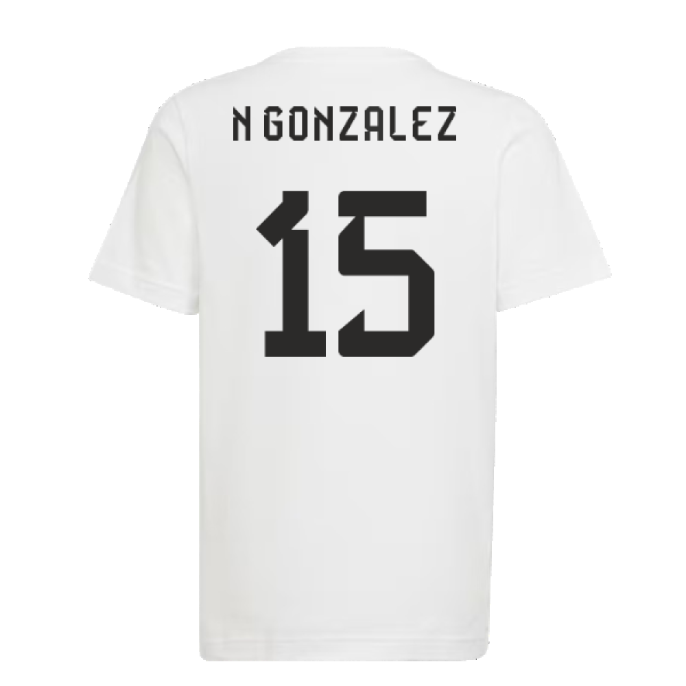 2022 Argentina World Cup Winners Tee (White) (N GONZALEZ 15)