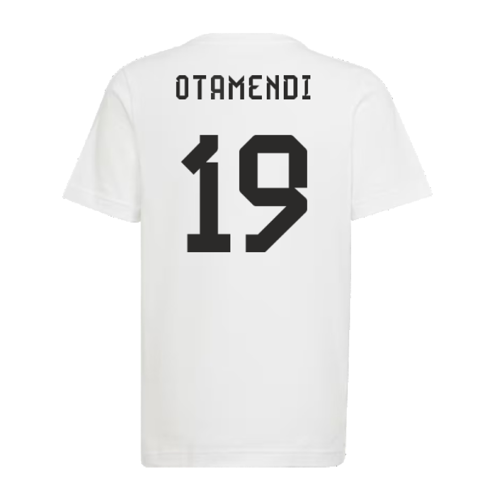 2022 Argentina World Cup Winners Tee (White) (OTAMENDI 19)