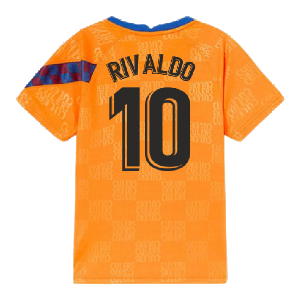 2022 Barcelona Nike Dri-Fit Pre Match Shirt (Kids) (RIVALDO 10)