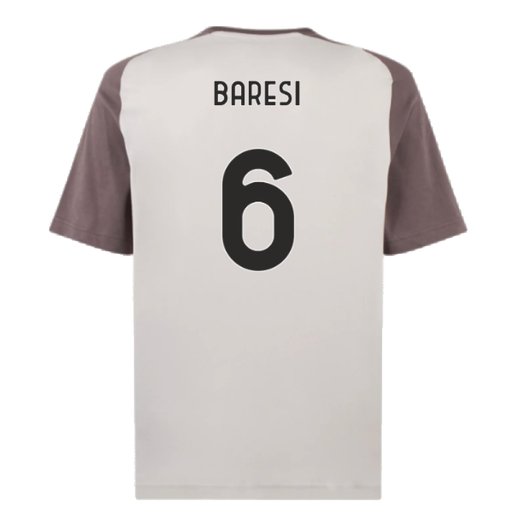 2023-2024 AC Milan Casuals Tee (Light Grey) (Baresi 6)