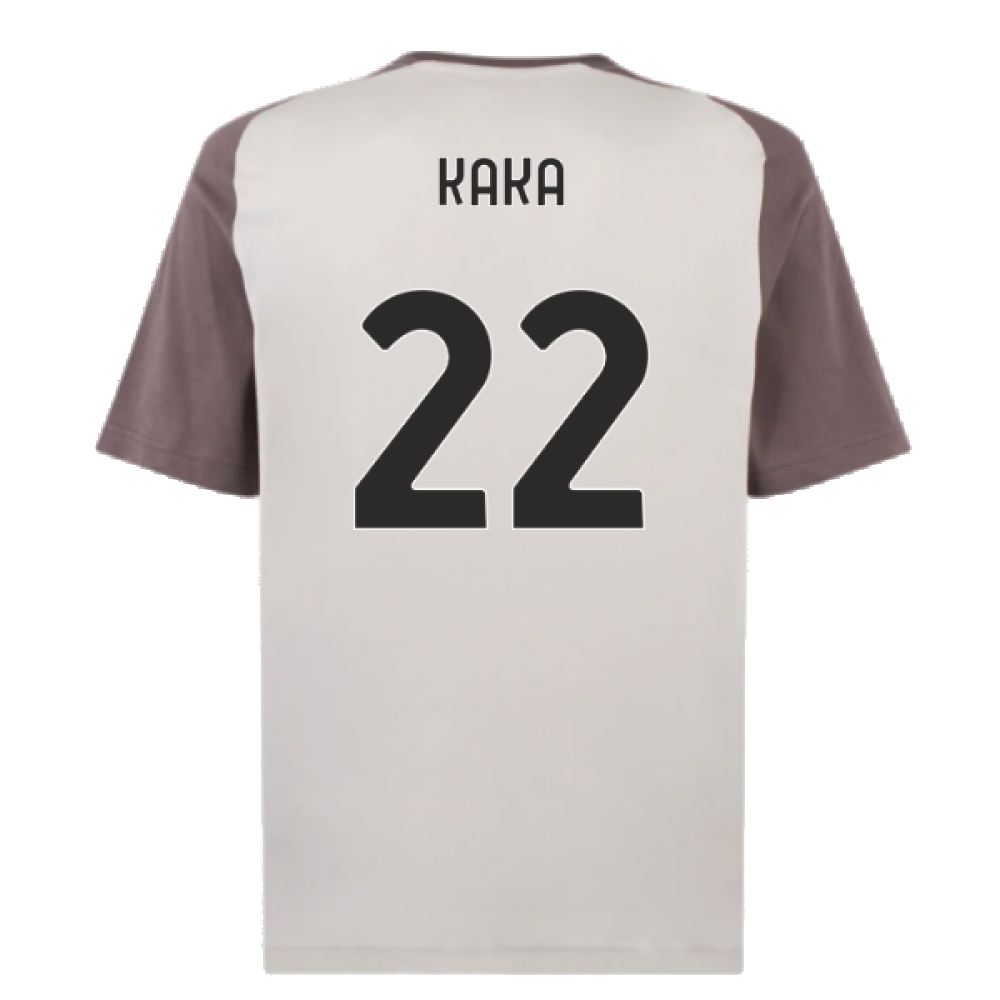 2023-2024 AC Milan Casuals Tee (Light Grey) (Kaka 22)