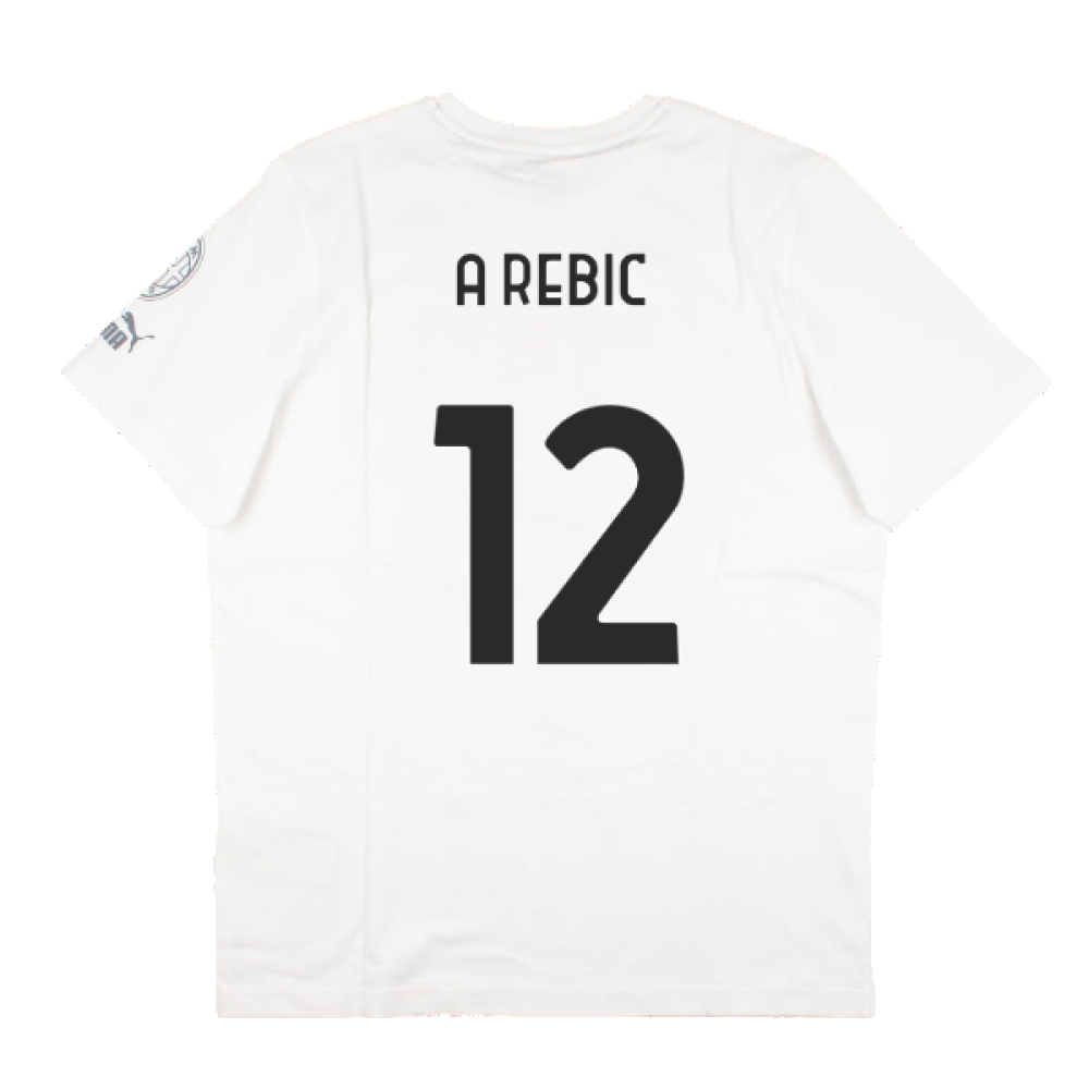 2023-2024 AC Milan FtblCore Graphic Tee (Grey) (A Rebic 12)