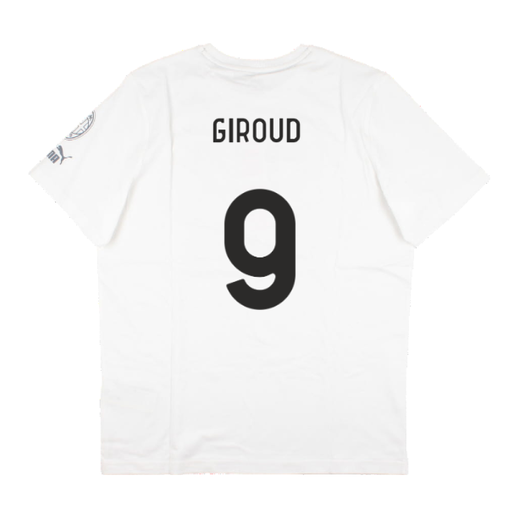 2023-2024 AC Milan FtblCore Graphic Tee (Grey) (Giroud 9)