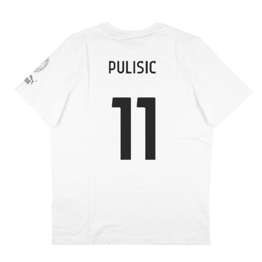 2023-2024 AC Milan FtblCore Graphic Tee (Grey) (Pulisic 11)