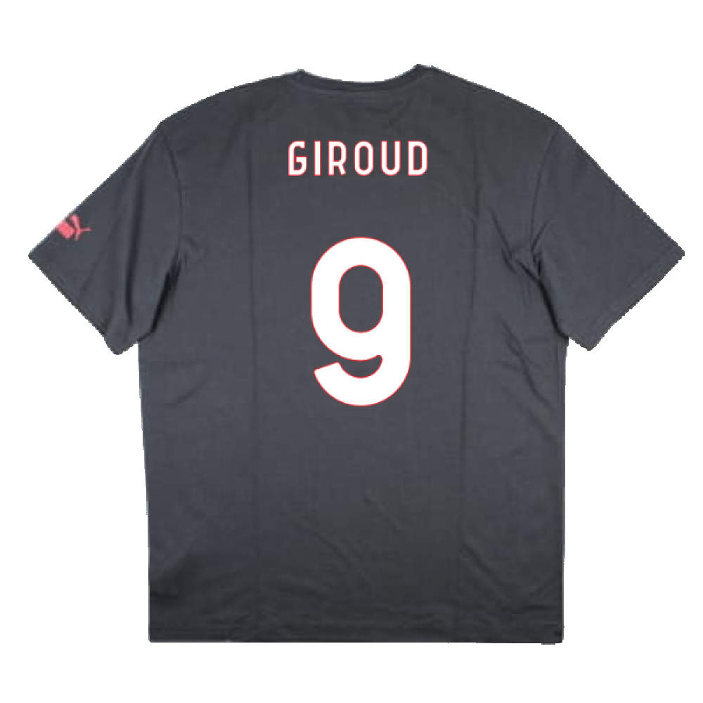 2023-2024 AC Milan FtblCulture Tee (Grey) (Giroud 9)