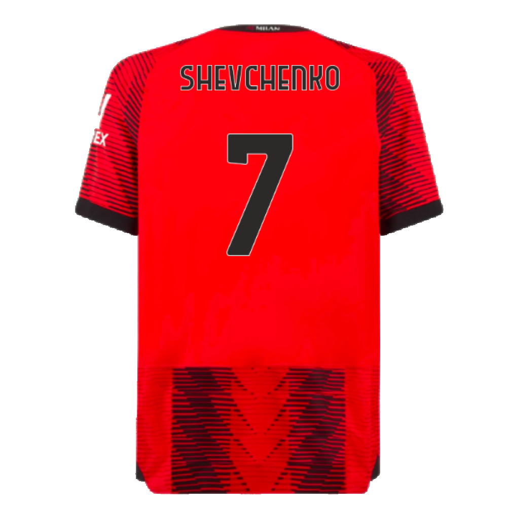 2023-2024 AC Milan Home Authentic Shirt (Shevchenko 7)