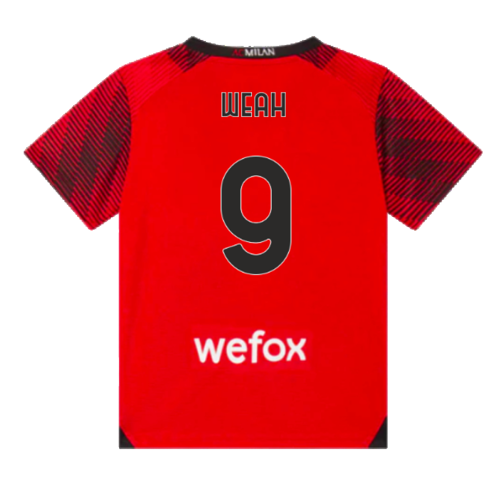 2023-2024 AC Milan Home Mini Kit (Weah 9)