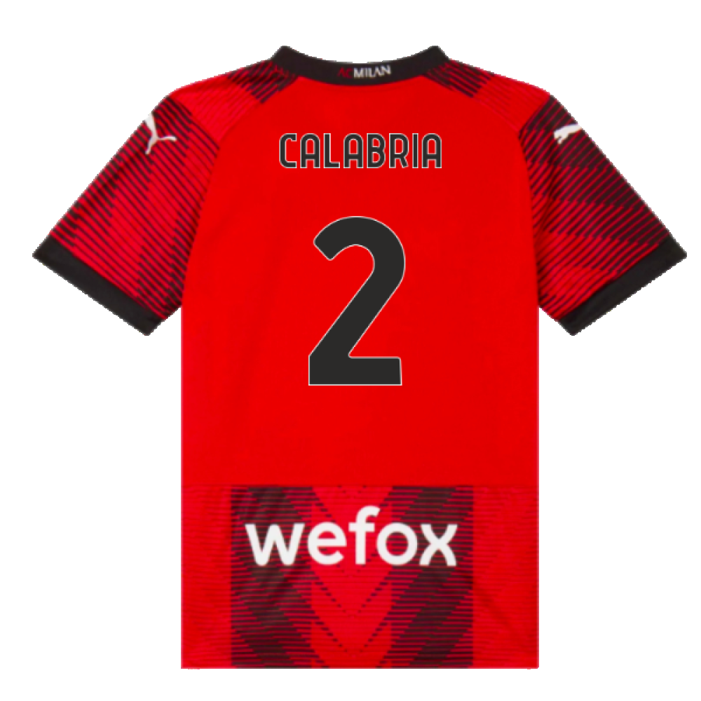 2023-2024 AC Milan Home Shirt (Kids) (Calabria 2)