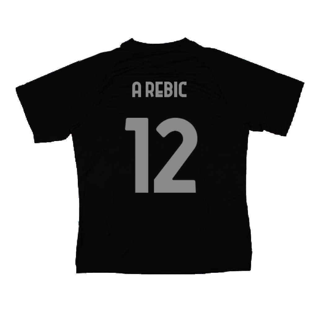 2023-2024 AC Milan Pre-Match Jersey (Black) (A Rebic 12)