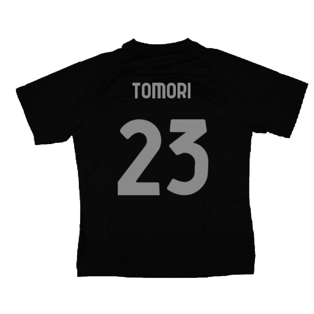 2023-2024 AC Milan Pre-Match Jersey (Black) (Tomori 23)