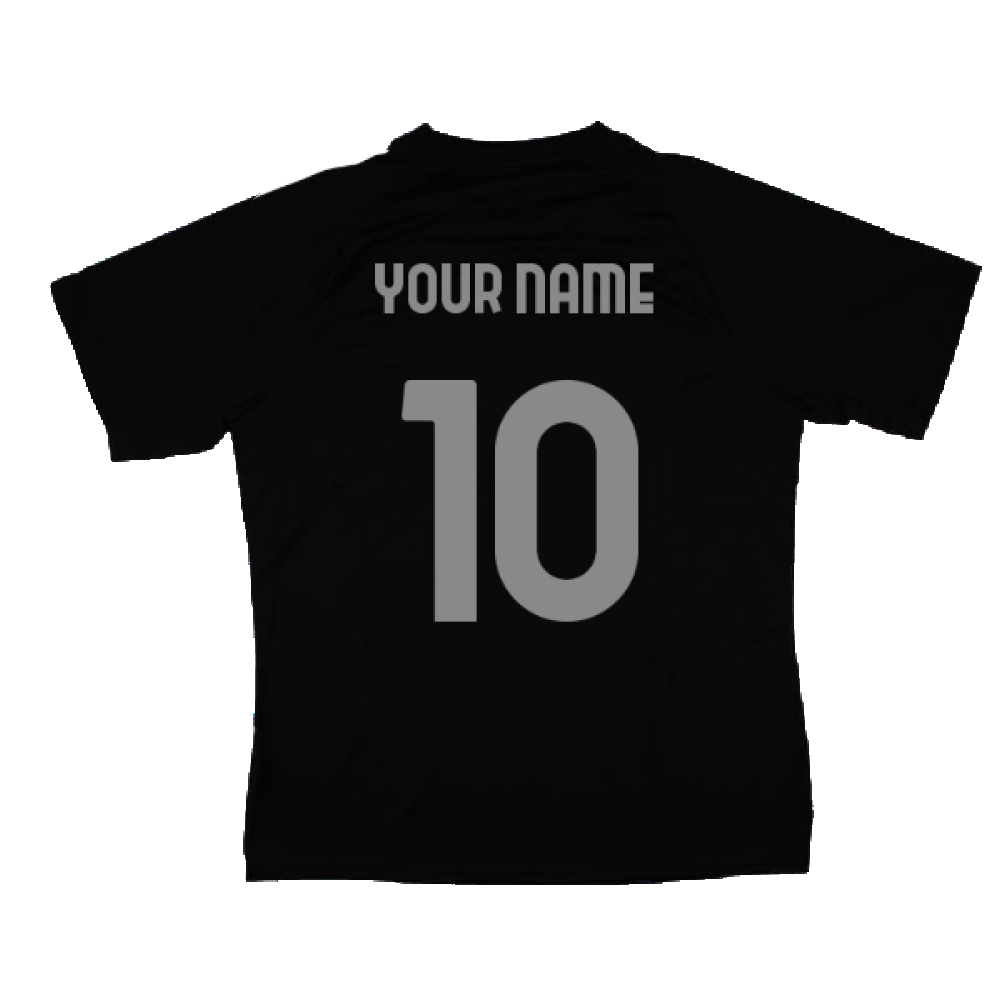 2023-2024 AC Milan Pre-Match Jersey (Black) (Your Name)