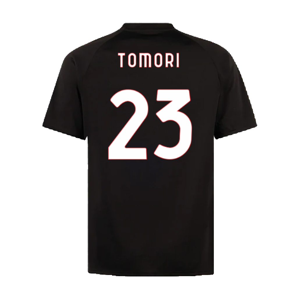 2023-2024 AC Milan Prematch SS Jersey (Black) (Tomori 23)