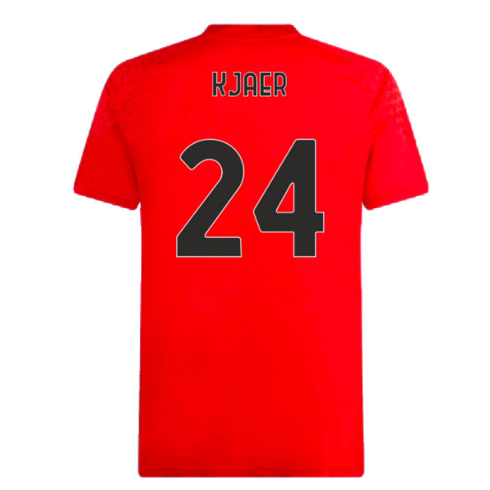 2023-2024 AC Milan Training Jersey (Red) (Kjaer 24)