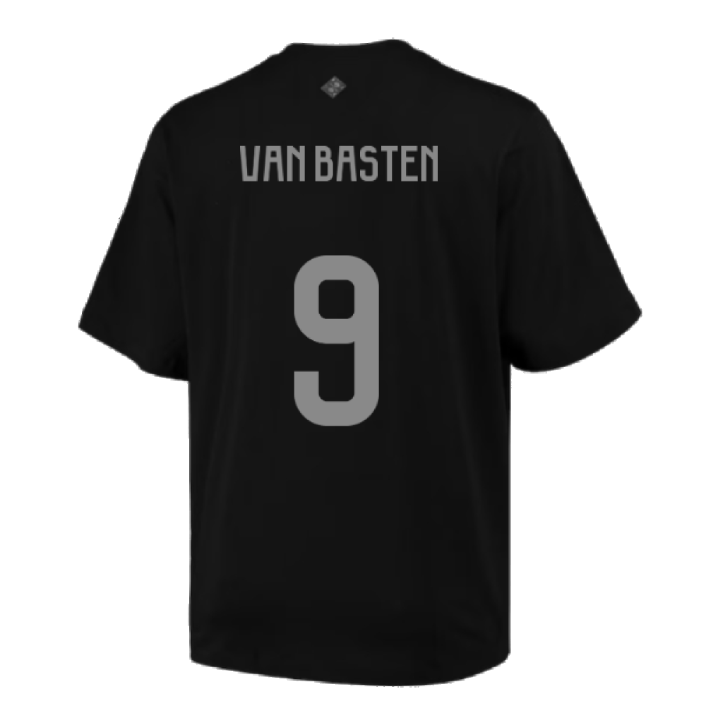 2023-2024 Ajax Lifestyler Oversized Tee (Black) (VAN BASTEN 9)