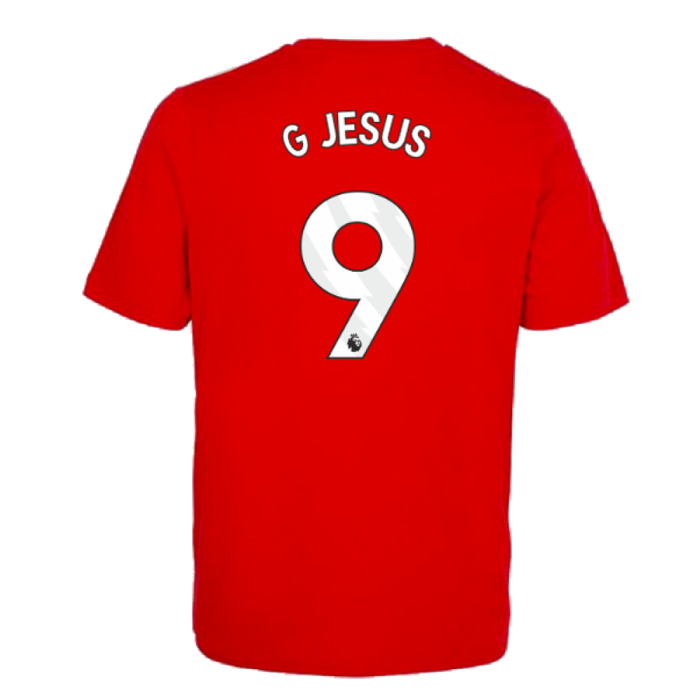 2023-2024 Arsenal DNA Tee (Red) (G Jesus 9)