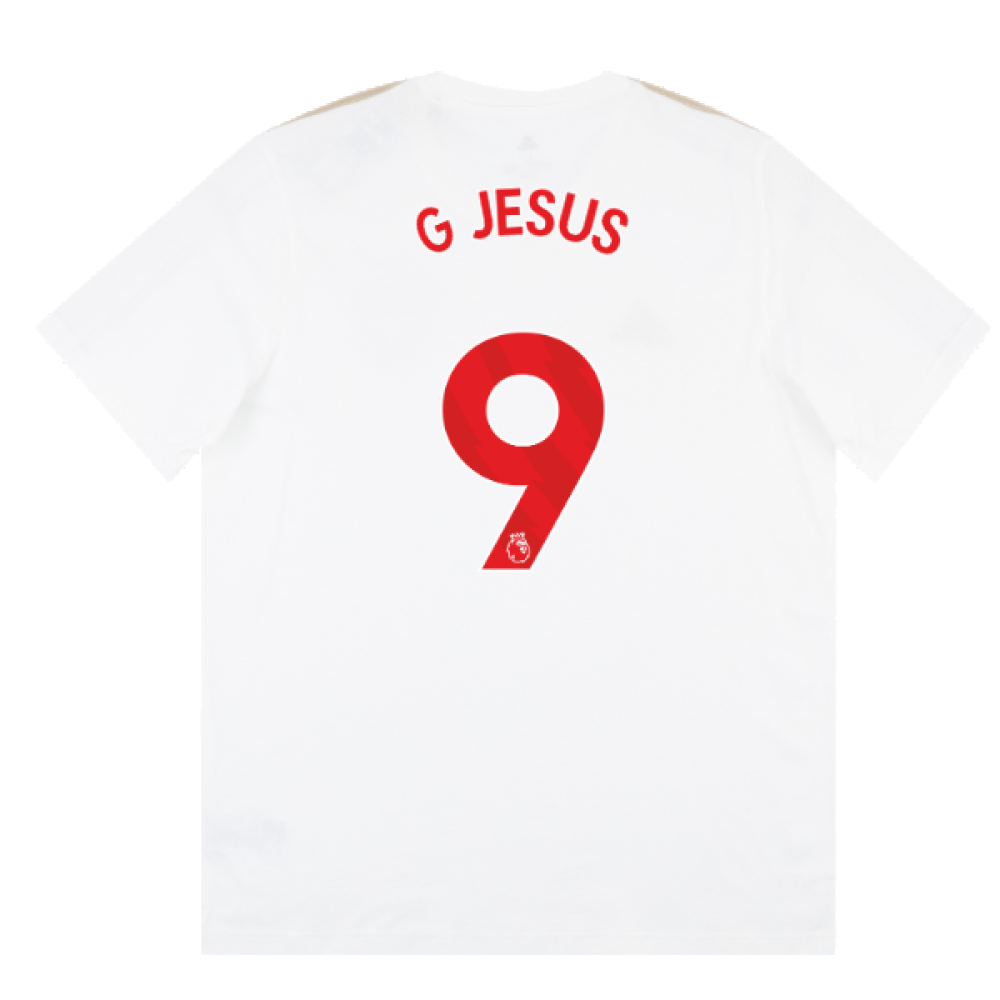 2023-2024 Arsenal DNA Tee (White) (G Jesus 9)