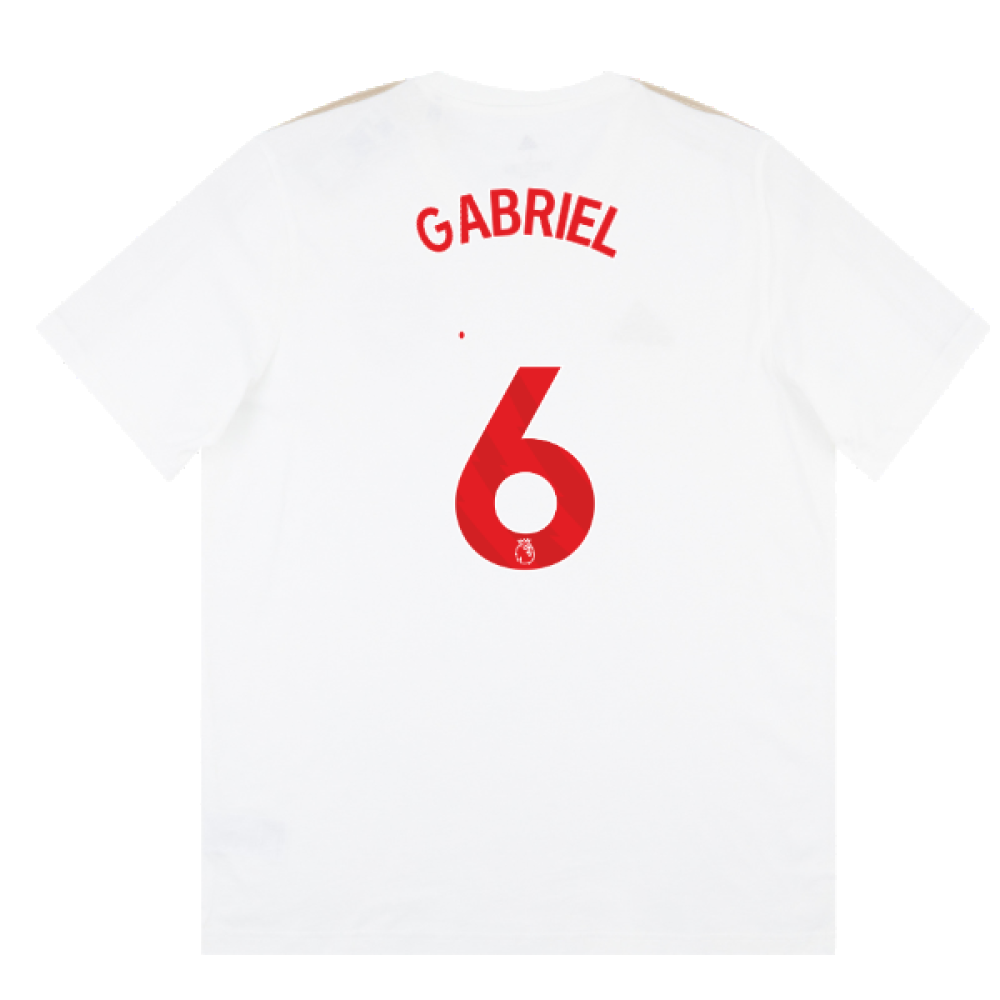 2023-2024 Arsenal DNA Tee (White) (Gabriel 6)