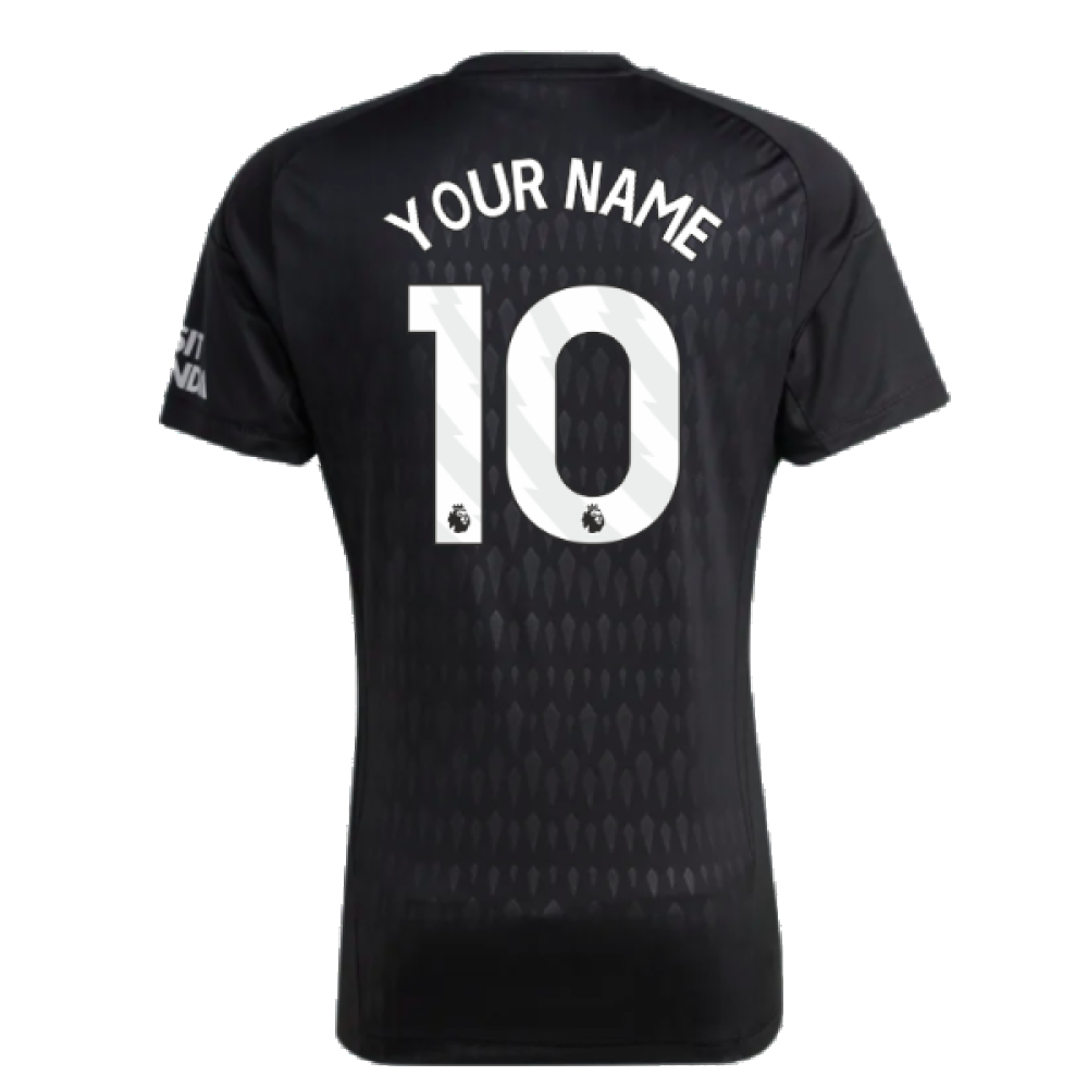 2023-2024 Arsenal Home Goalkeeper Shirt (Black) (Your Name)